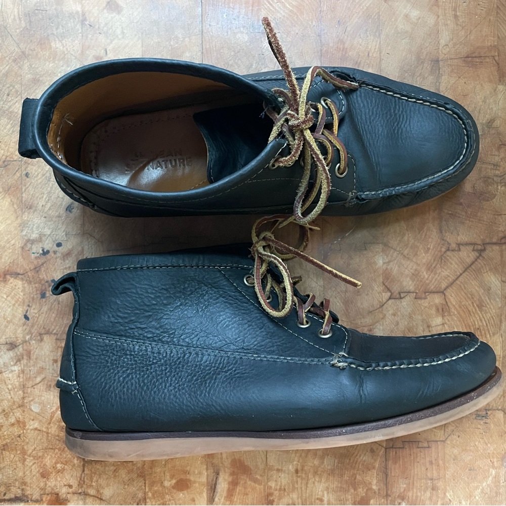 LL Bean Men's Signature Handsewn Jackman Ranger Mocs, Full Grain Leather